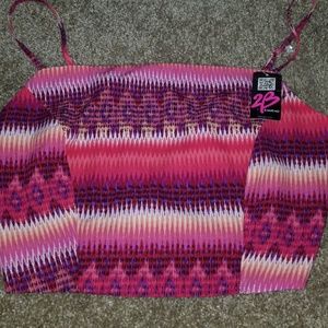 2B (bebe) Multi Colored Crop Top